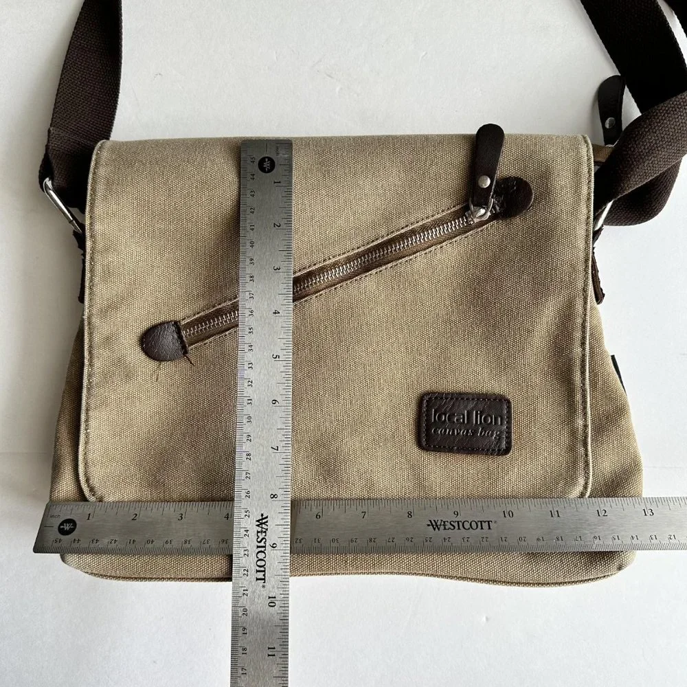 Outdoor Local Lion Canvas Bag Crossbody Messenger Shoulder Bag Adjustable Strap